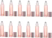 ASAKKURA 12Pcs Refillable Portable Roller Bottles Frosted Essential Oil Storage Travel Friendly Perfume Bottles Compact Design for Home Outdoor Use