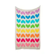 Pink Lemonade Hearts Travel Throw Blanket
