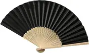 [Generic] Elegant Pocket Folding Fan in Solid Color - Bamboo Paper Fan for Weddings, Summer Parties, and Special Events - Perfect Guest Gift