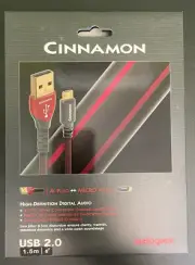 AudioQuest Cinnamon USB 2.0 A to micro B Cable. 1.5m. NEW