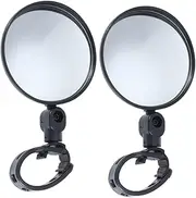 JOINPAYA 2pcs Rearview Handlebar Mirrors Durable Wide Angle Bike Rear View Mirrors for Mountain Road Bicycles Lightweight Scratch Resistant Design Easy Installation Fits Handlebars