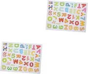 STOBOK 2 Sets Alphanumeric Stickers Alphabet Magnets Magnetic Alphabet Letters Magnetic Maze Board Magnet