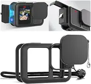 Honbobo Protective Case for GoPro Hero 13 Black, Silicone Sleeve Case+Lens Cap Cover+Lanyard, Protective Cap Lens Protector Protector Accessories for GoPro 13