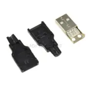 10PCS A Set USB2.0 Type-A 4pin Male Plug Socket Connector Adapter Plastic Cover