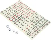 KOMBIUDA 1Set Mini Mahjong Game Set Portable Travel Mahjong Set for Home Parties Dorms Complete Accessories for Fun Gaming Experience Present for Mahjong Lovers