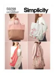 Simplicity Pattern S9298 Market Tote Bags Assorted Styles, Assorted Sizes