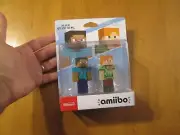 STEVE & ALEX AMIIBO MINECRAFT SUPER SMASH BROS 2 PACK Nintendo WII U 3DS SWITCH