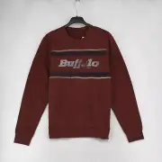 Buffalo David Bitton Sweatshirt 2XL Mens Cotton Logo Printed Fylage Pullover Red