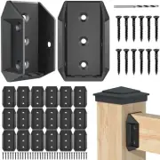 20 Pcs ADC-12 Deck Railing Bracket Connectors for 2x4 (Actual 1.5"x3.5") Rail...