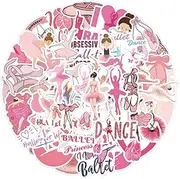 Ballet Stickers,50 PCS Ballet Vinyl Waterproof Decals for Water Bottles Computer Bicycle Skateboard Luggage Phone Pad Laptop Kids Teens Stickers Pack
