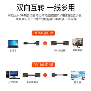 磊邦HDMI轉DVI轉換線 公對母轉接頭 高清雙向互轉電腦電視連接線