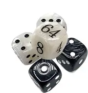 Backgammon Dice Set for Beginners, Acrylic Doubling Dice for Parties, Interactive Dice Games for Families, Durable Dice Set with Storage Bag, Backgammon Dice Combo for Travel, Portable Dice Sets for G