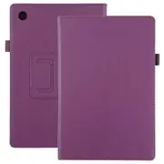 For Samsung Galaxy Tab A8 10.5in (2021) Case, Lychee Texture PU Leather Cover, Purple