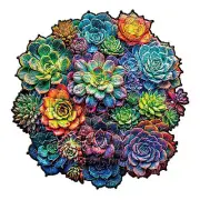 Flower Wooden Puzzle for Adults Art Flowers Puzzle Colorful Plants Wall Decor