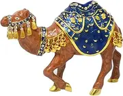 Feng Shui Royal Blue Cash Flow Camel Wealth ＆ Abundance Home Decoration Office Statue(Blue)