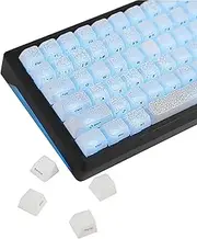 YMDK Ice Crack Shine Through Keycaps 123 Side Print PC MDA Profile Cool Creative Custom Keycap for 60 75 100% MX Mechanical Keyboard