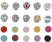 10pcs Mixed Dragon Angel Wings Pendant Aroma Diffuser Charms Stainless Steel Tone Perfume Essential Oil Diffuser Necklace Pendant Locket Jewelry (Style 6)