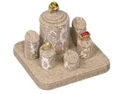 Ring Display Set Burlap Ring Stand Burlap Lace Ring Display Set Holds 6 Ring