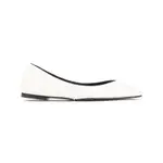 [Jacquemus] Jacquemus-Black And White Ovalo Nappa Leather Ballerinas-Donna 37 IT