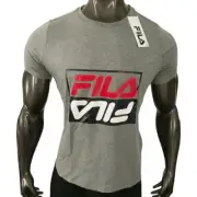 NWT FILA MSRP $32.99 CHATTERBOX MENS GRAY CREW NECK SHORT SLEEVE T-SHIRT SIZE 1X