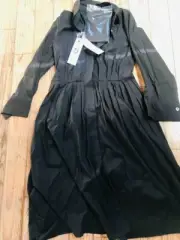 Uniqlo x Jil Sander +J Tucked shirt dress Black Women XXS ( Japanese standard ）