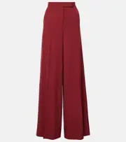 [Max Mara] Max Mara Ninfa virgin wool gabardine palazzo pants UK 16 red