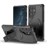 For Samsung Galaxy S25 Ultra 5G Case, MagSafe Compatible Kickstand Cover, Black