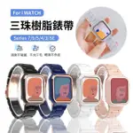 【ANTIAN】APPLE WATCH SERIES 8/7/SE/6/5/4 三株樹脂替換錶帶(贈錶框)