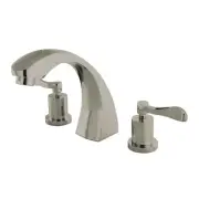 Kingston Brass KS4368DFL Two-Handle Roman Tub Faucet, Brushed Nickel, Nickel