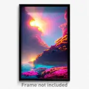 Pixel Art Poster - Infamous Reef (8 Bit Psychedelic Trippy Video Game Print)