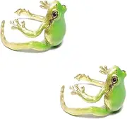 [Choistily] Frog Ring Tree Frog Ring Adjustable Open Frog Ring Funny Frog Ring Jewelry Gift