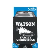 Family Christmas Watson - Funny Novelty Stubby Holder With Base