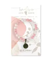 NEW JILZARA INTENTION PINK KINDNESS JOY GRACE Handmade Clay Bracelet LOVE CHARM
