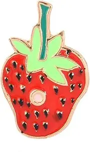 [BirtyQV] Creative Cartoon Trinket Alloy Brooch Creative Caterpillar Strawberry Accessories Brooch Badge