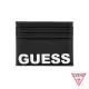 【GUESS】素色經典LOGO卡夾(黑)