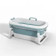 1.15/1.38m Large Thickened Bathtub Bath Barrel Adult Children's Folding Tub Basin Baby Swim Tub Sauna 2size #01 L Blue
