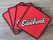Set of 4 Edelbrock rubber Drink Coasters bar mat runner