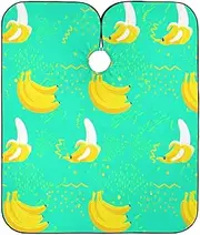 RPLIFE Bananas Vibrant Turquoise Barber Apron Haircutting Capes Professional, 64.9 x 55.1 Inches Barbershop Accessories Cape, Bananas Vibrant Turquoise