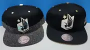 2 - MNUFC Minnesota United Mitchell & Ness Snapback Adjustable Baseball Caps.