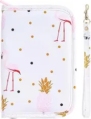 Travel Passport Holder Wallet RFID for Passports Credit Cards Money Travel Documents Boarding Pass Pink Flamingo Design from Paton Travel Australia