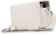 MegaGear MG1512 Canon PowerShot SX740 HS, SX730 HS Leather Camera Case with Strap - White