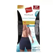 Hanes Premium Mens Size S Boxer Briefs Soft Cotton Modal Fresh IQ Assorted 4pk