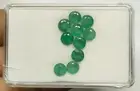 Loose Natural Emerald 5.5x5.5 mm 6.15 cts. Round Lot- Green Emerald Round Cut
