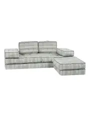 [Klika] Agura Modular Setting Lounge Couch 10-Piece in Grey