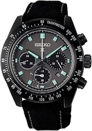 [SEIKO] Prospex Black Series Speedtimer Solar Chronograph Watch SSC923, Black