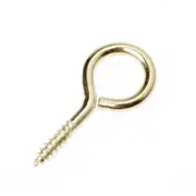 Everhang 8mm Brass Plated Screw Eye Hook 25PK 72421