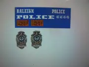 Raleigh Police North Carolina Patrol Car Decals 1:64 two for one money