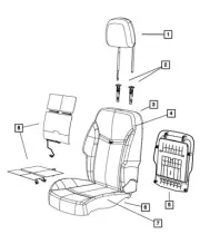 Genuine Mopar Front Seat Back Cover Left 1WN09HL1AA