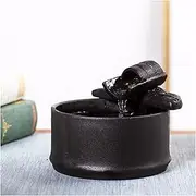 Tabletop Water Fountain Ceramic Tabletop Fountain Zen Feng Shui Tabletop Fountain for Indoor and Outdoor Home Decoration Table Top Office, H5.1 Indoor Fountain (Color : B)