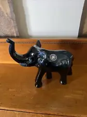 Vintage Studio Blue Mountains Pottery Elephant Figurine. Drip Glaze. c 1980